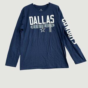 Dallas Men's L Cowboys Fanatics Long Sleeve T-Shirt Navy Blue NFL Team i1751